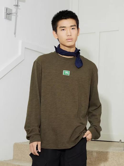 Mood Like Me/MTX24466/可爱小狗标竹节棉亲肤长袖T恤 商品图1