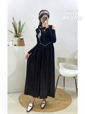 G08613#露肩连衣裙