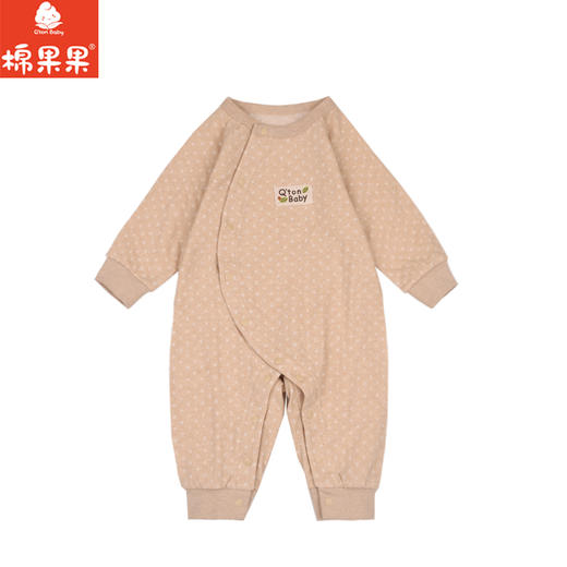 棉果果秋季新品春秋季男童女童彩棉爬服哈衣偏襟连体衣M301720199408 商品图0