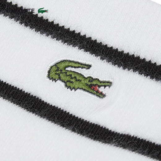 Lacoste法国鳄鱼男女同款新款条纹休闲舒适透气短筒袜子RA2932-98 商品图4