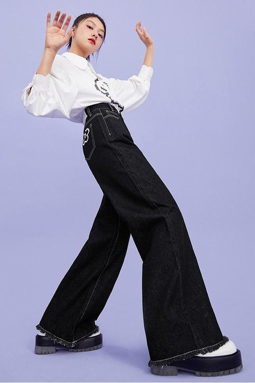 LED'IN 可爱绣花牛仔长裤 13615 商品图2