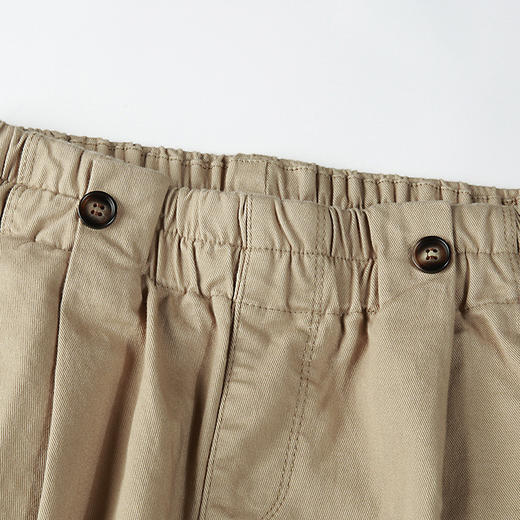 松紧腰哈伦宽松长裤，百搭卡其色休闲裤GYM-PT1861 商品图2