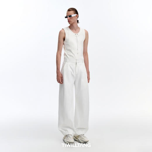 TIWILLTANG启世录“境炙唤启”双褶阔腿休闲裤 商品图4