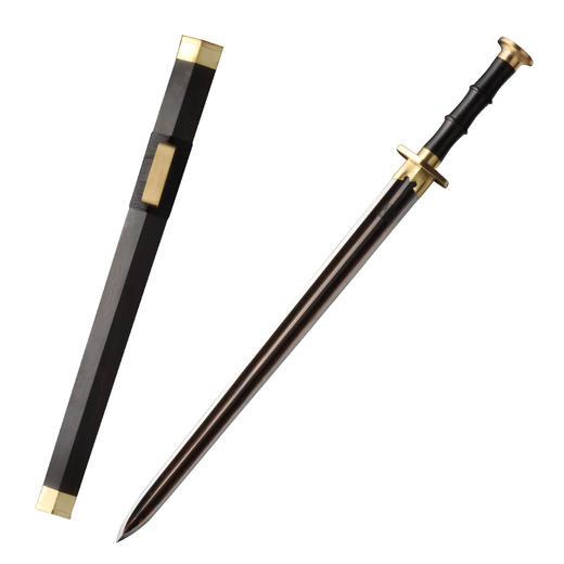 素装小汉剑 双槽短汉剑沈广隆剑铺镇宅宝剑龙泉沈广隆剑传统剑 sgl-6016未开刃 商品图8