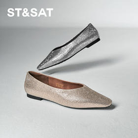 星期六闪钻小方头平底单鞋SSC3111219