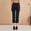 EITIE爱特爱弹性修身显瘦微喇开叉黑色百搭铅笔裤秋季新款C2405402 商品缩略图4