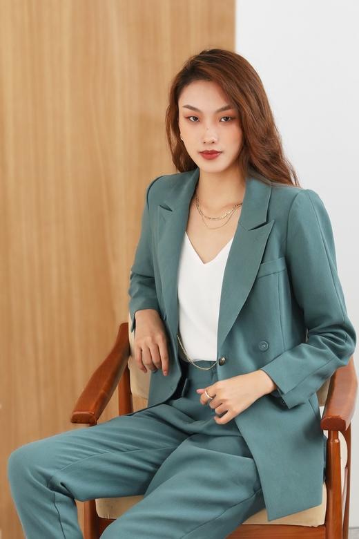 ESTELLICA 孔雀蓝气质西装九分裤套装 13608【不含链条】 商品图6