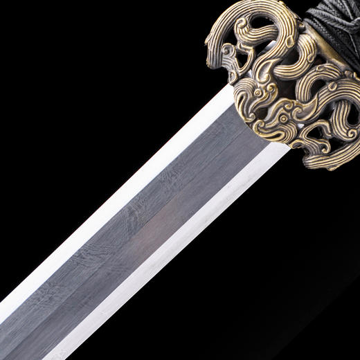 櫑具剑  汉唐宝剑  花纹钢 龙泉沈广隆宝剑  传统宝剑  未开刃 商品图3