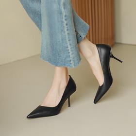 【预售5天】春秋季新款单鞋尖头细跟性感一脚蹬浅口职业高跟鞋百搭时尚单鞋MGCJ&8257A