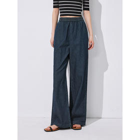 棉仓353619002-汉麻牛仔阔腿裤