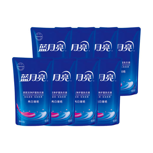蓝月亮薰衣草亮白增艳洗衣液袋装500g×8 商品图0