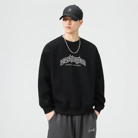 【Q】【新款DQ】大依优型大码圆领卫衣男宽松休闲上衣胖子加肥加大男士潮流