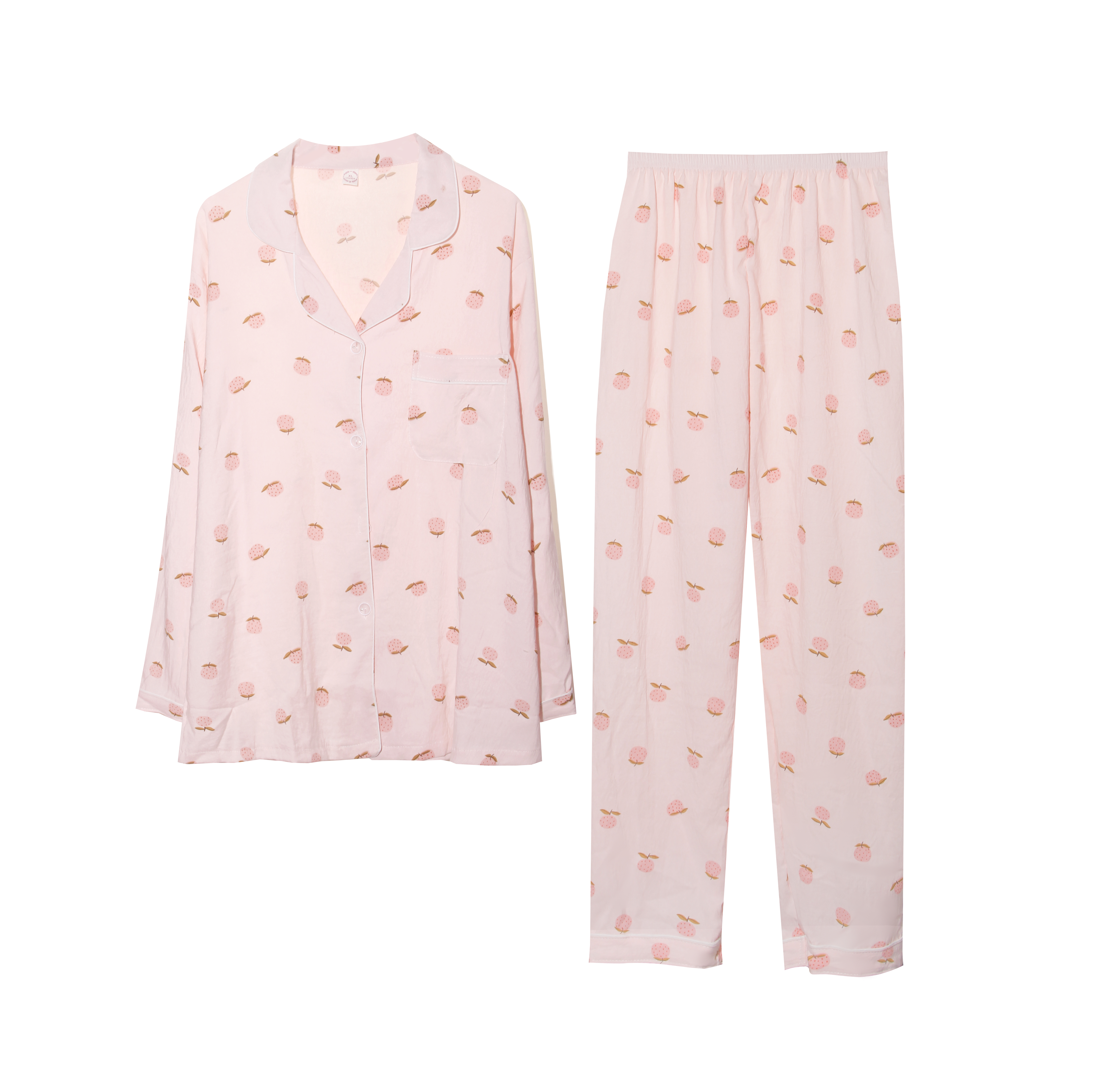 【满2件/99元】【秀黛】女翻领云朵棉经典长袖套装女士睡衣L3551047T【门店同款】【如遇缺货自动退款，介意勿拍】