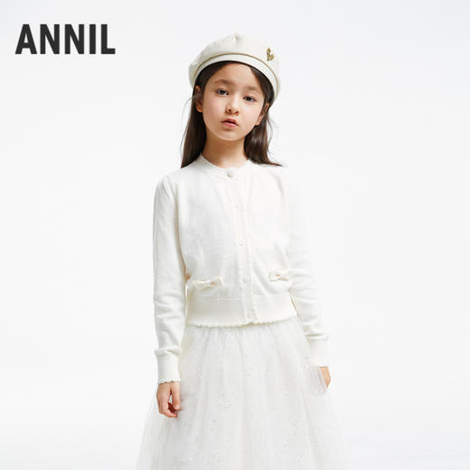 女童甜美圆领开衫新款安奈儿童装AG434530 商品图0