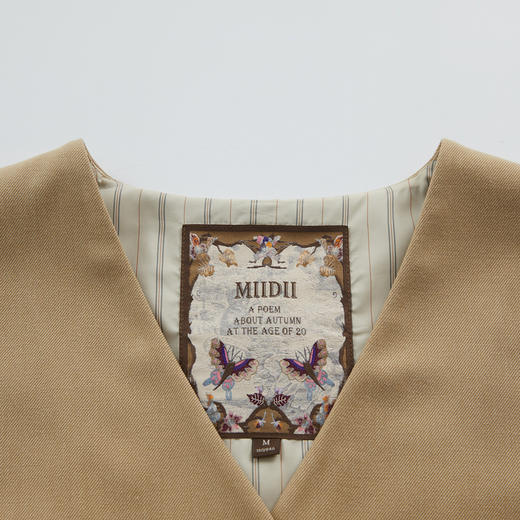 谜底短款马甲女2024秋新品通勤风修身帅气刺绣西装马夹243MM1207 商品图3