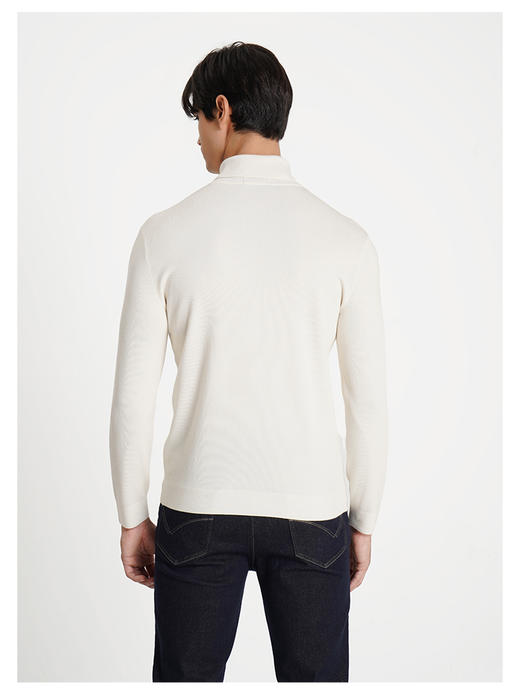 callisto白色羊毛混纺长袖毛衣 商品图4