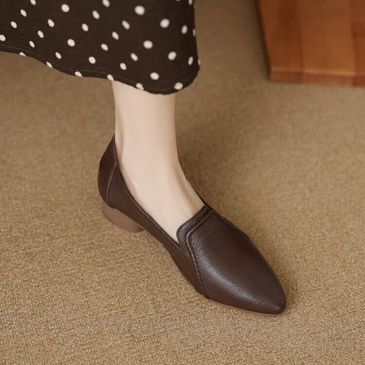 【预售5天】法式复古羊皮奶奶鞋，时尚里外全皮女单鞋SY&G1346 商品图1