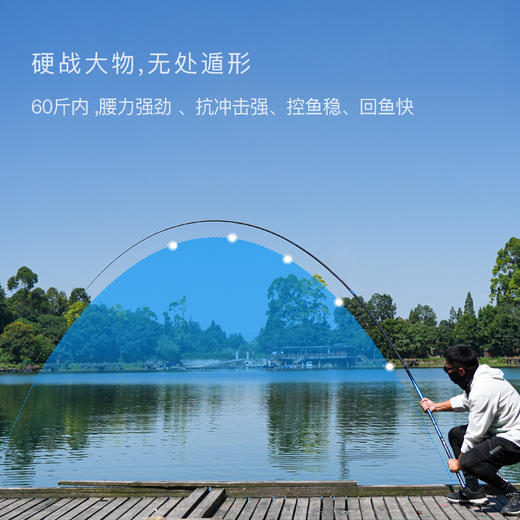 空钩悟道锦粼二代轻量大物杆鲢鳙竿超轻超硬高碳综合手竿台钓鱼杆 商品图2