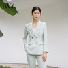 IWY/浅绿色高端通勤干练职业西服套装女艺考主持人面试装通勤干练C11385+P11385 商品缩略图4