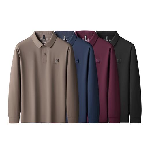 【新款DK】大依优型大码长袖Polo衫翻领男士加肥加大休闲大码男装宽松长袖体恤上衣 商品图4