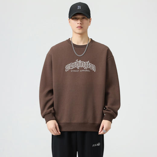 【Q】【新款DQ】大依优型大码圆领卫衣男宽松休闲上衣胖子加肥加大男士潮流 商品图5