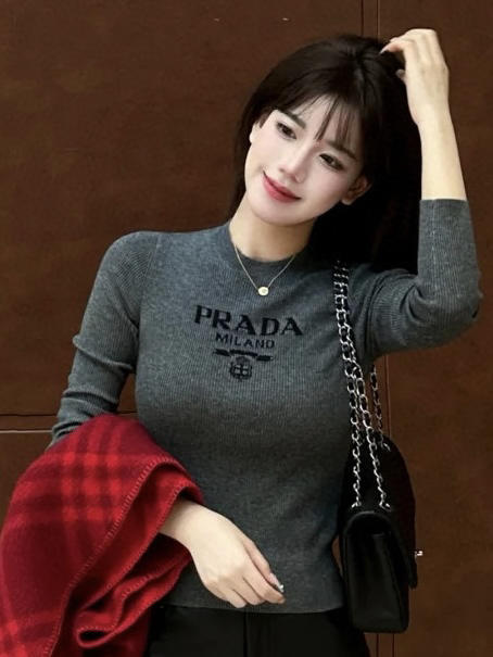 针织打底衫 灰色 驼色 商品图6