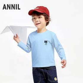 男童萌趣印花打底衫新款安奈儿童装实体店同款XB431708
