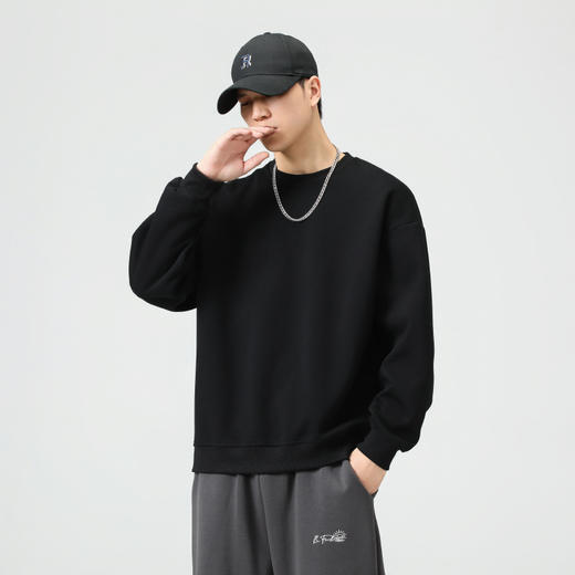 【新款DQ】大依优型大码圆领卫衣男宽松休闲上衣胖子加肥加大男士潮流 商品图3