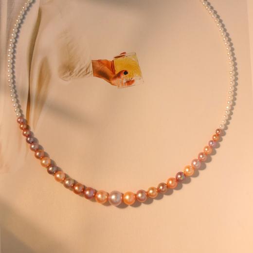 甄珠贝【城堡】幻彩珍珠塔链 天然无核淡水珍珠3-9mm 正圆基本无暇 商品图0