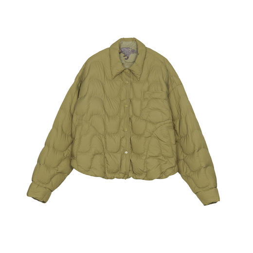 谜底两面穿短款羽绒服2024秋款复古原创印花鸭绒面包服243MY1079 商品图4