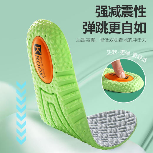 【推荐】康跃艾草防臭运动减震按摩鞋垫（两色可选） 商品图2