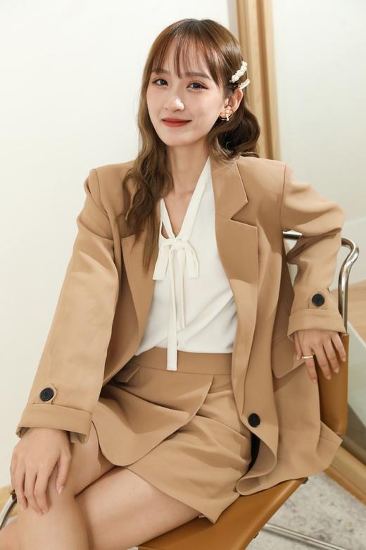 amadella 翻领卡其色西装外套短裤套装 13581 商品图1
