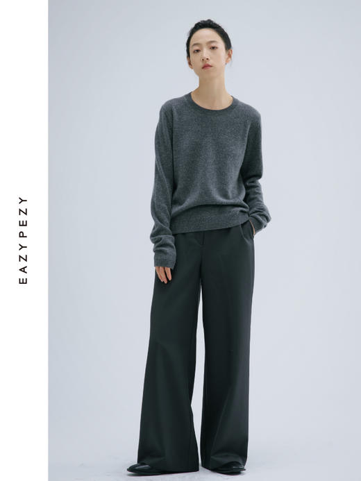 EAZYPEZY 2024AW 赫敏合身圆领羊绒衫 商品图1