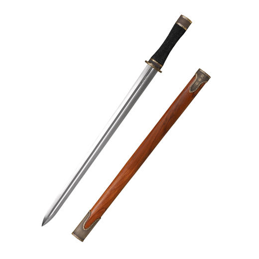 汉仪剑 汉剑 沈广隆宝剑 龙泉花纹钢宝剑 传统工艺宝剑 未开刃sgl-3167 商品图5