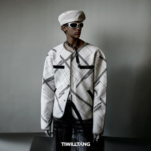 TIWILLTANG启世录“峙炼皙羽”小香风刺绣开衫 商品图3