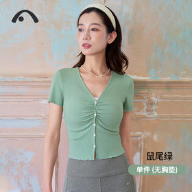 2024爱睱步秋冬新品瑜伽运动时尚出街普拉提短袖A24321ARA