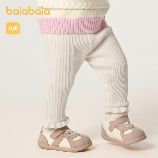巴拉巴拉宝宝裤子女童打底裤加绒秋冬季婴儿长裤保暖新款时尚 商品图2