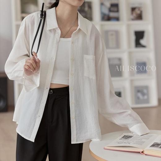 【法式翻领棉麻衬衫】版型松弛有度 精选优质面料 时髦百搭 通勤刷街均可 商品图0