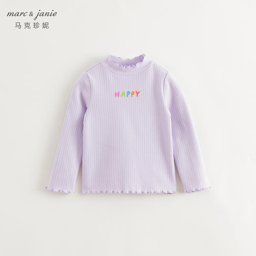 【德绒发热】马克珍妮女童半高领打底衫儿童保暖T恤上衣冬241551 商品图2
