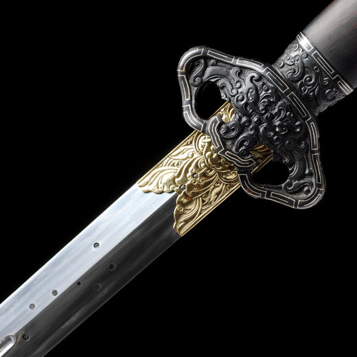 铁装锉银清龙泉剑 龙泉沈广隆宝剑 龙泉沈广隆刀剑 手工剑仿古剑传统收藏剑 未开刃 商品图5