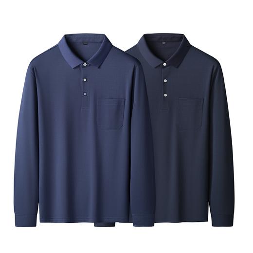 【Q】【新款DK】大依优型大码长袖Polo衫翻领男士加肥加大休闲大码男装宽松长袖体恤上衣 商品图4