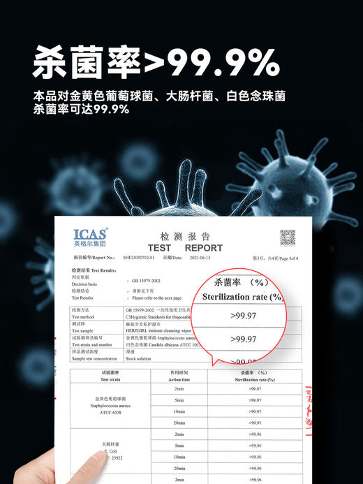 赫兹少女私处卫生湿巾女性洁阴湿厕纸清洁杀菌消毒房事后湿纸巾 商品图3