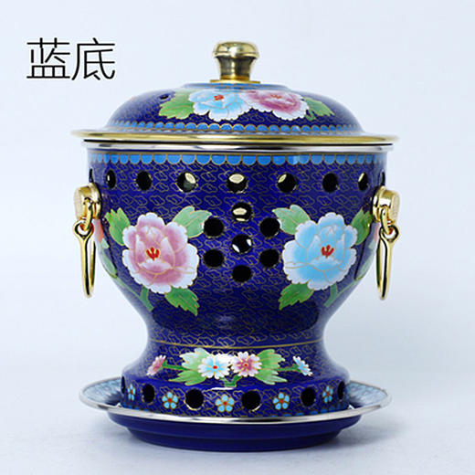 【推荐】鼎铜匠人景泰蓝珐琅纯铜单人火锅 （五色可选） 商品图0