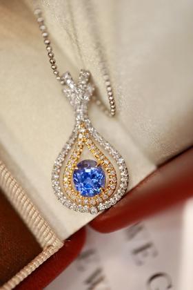 1.3ct 蓝宝石吊坠