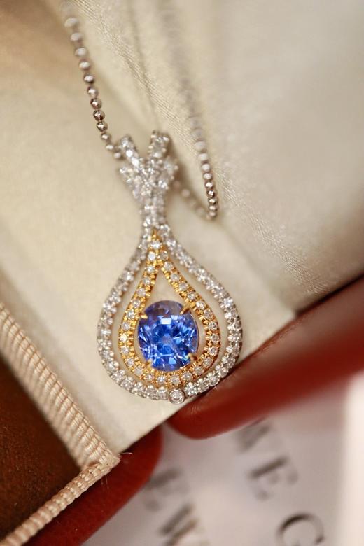 1.3ct 蓝宝石吊坠 商品图0