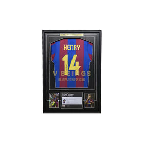 收藏系列 亨利 巴萨队14号 亲笔签名球衣