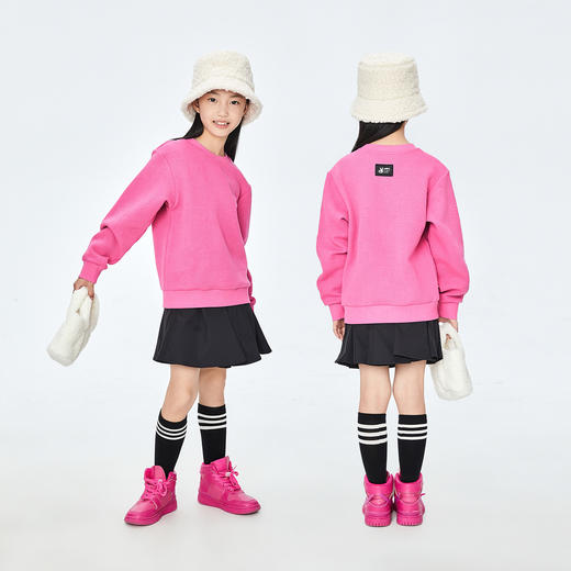 【实体店同款】女童夹丝暖卫衣休闲保暖长袖安奈儿童装AG331667 商品图3