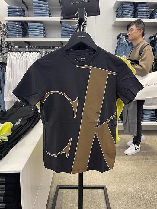 Calvin Klein/CK 女士夏季圆领大LOGO印花纯棉透气短袖T恤 商品图2