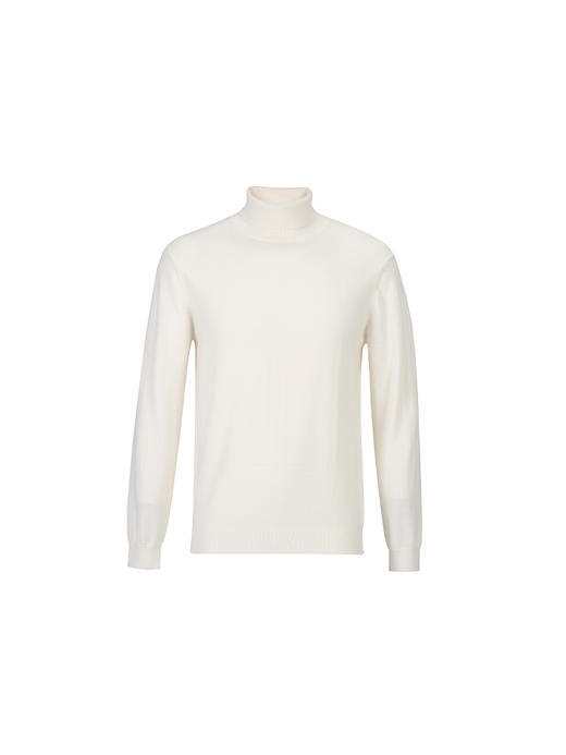 callisto白色羊毛混纺长袖毛衣 商品图0