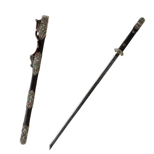 紫英唐刀 唐刀剑 龙泉沈广隆剑铺 手工传统宝刀 收藏工艺刀   sgl-5008未开刃 商品图12